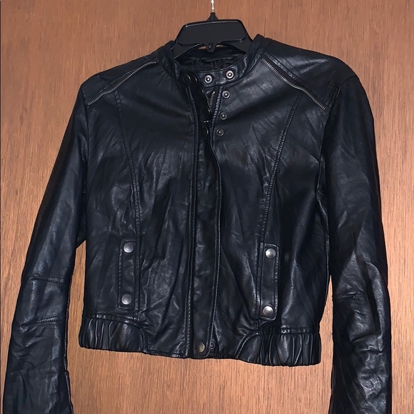 LC Lauren Conrad Jackets & Blazers - Faux black leather jacket